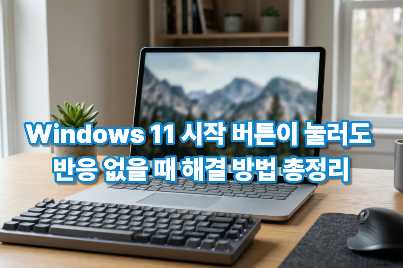 윈도우 시작 메뉴 안 열릴 때 해결 대표 이미지