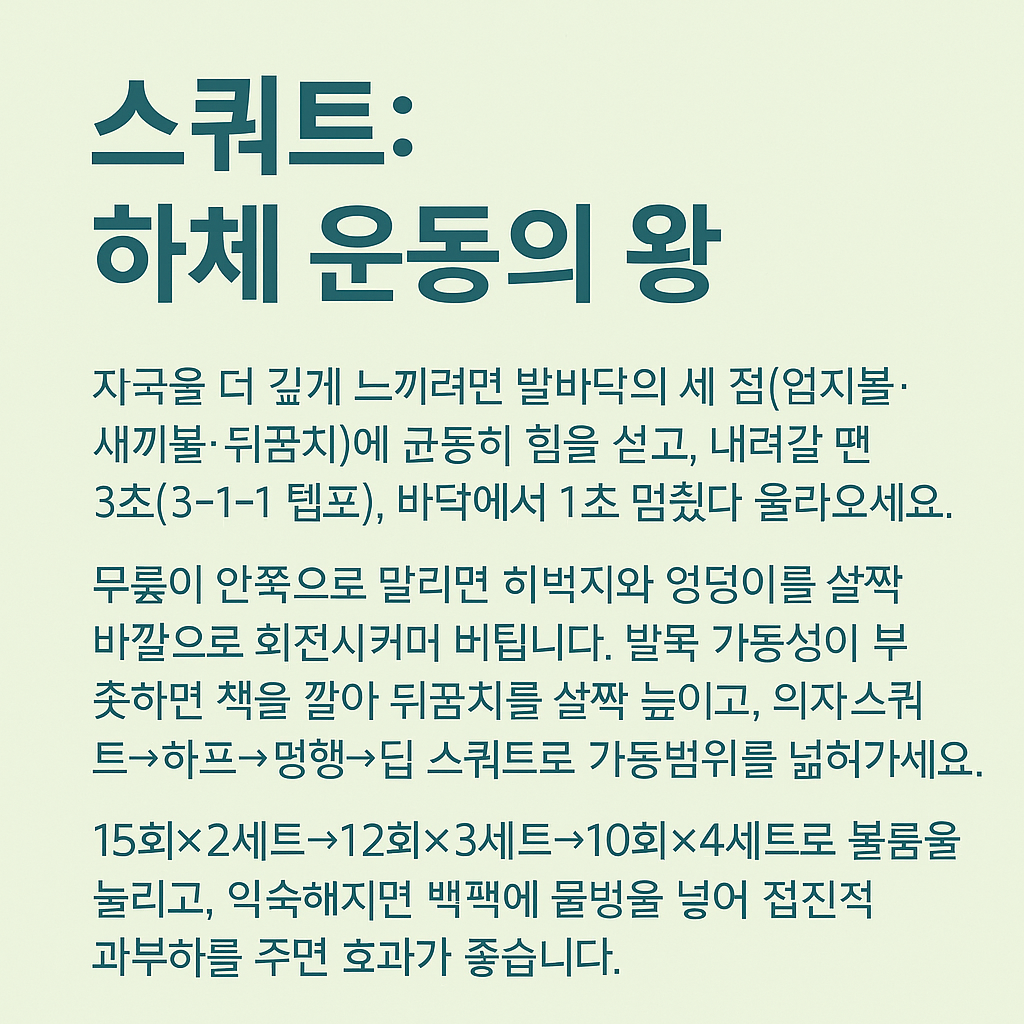 하체운동의왕 스쿼트
