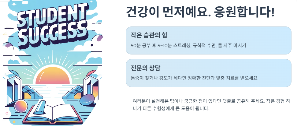 건강이 먼저예요. 응원합니다!