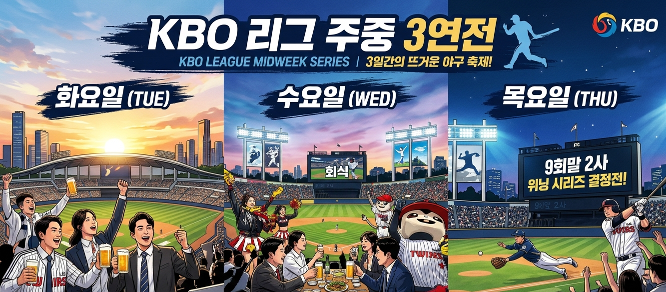 kbo 주중 3연전 총정리