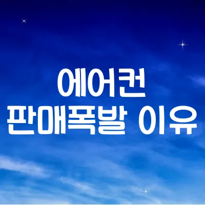 에어컨 없으면 죽는다