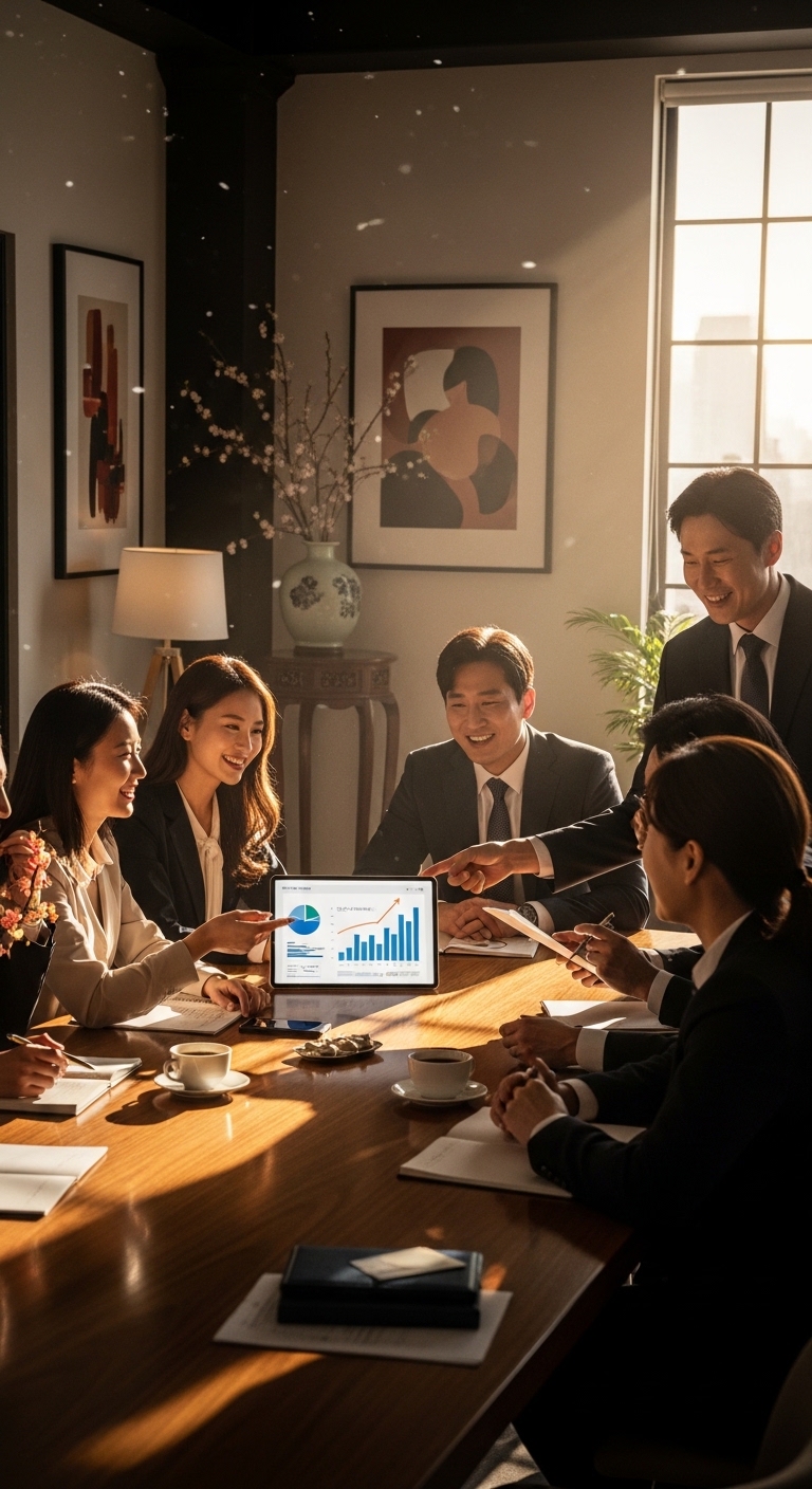 성공적인 투자를 응원하는 따뜻한 분위기