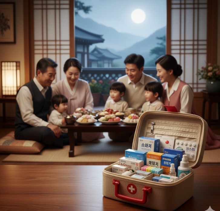 소화제, 해열제 등 기본적인 상비약은 미리 구비해두는 것이 가장 좋은 방법입니다.