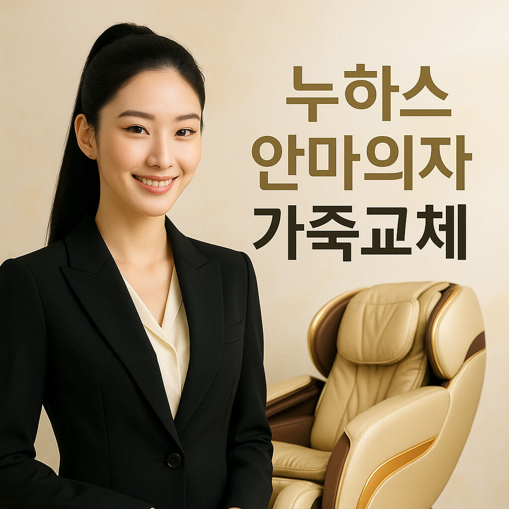누하스 안마의자 가죽교체 시트 신청 방법