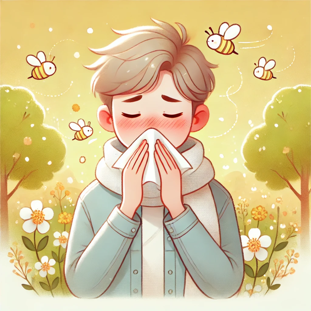 꽃가루 알레르기 이미지