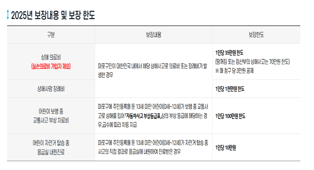 2025년 마포구민안전보험 완벽 가이드 ❘ 보장 내용 총정리!