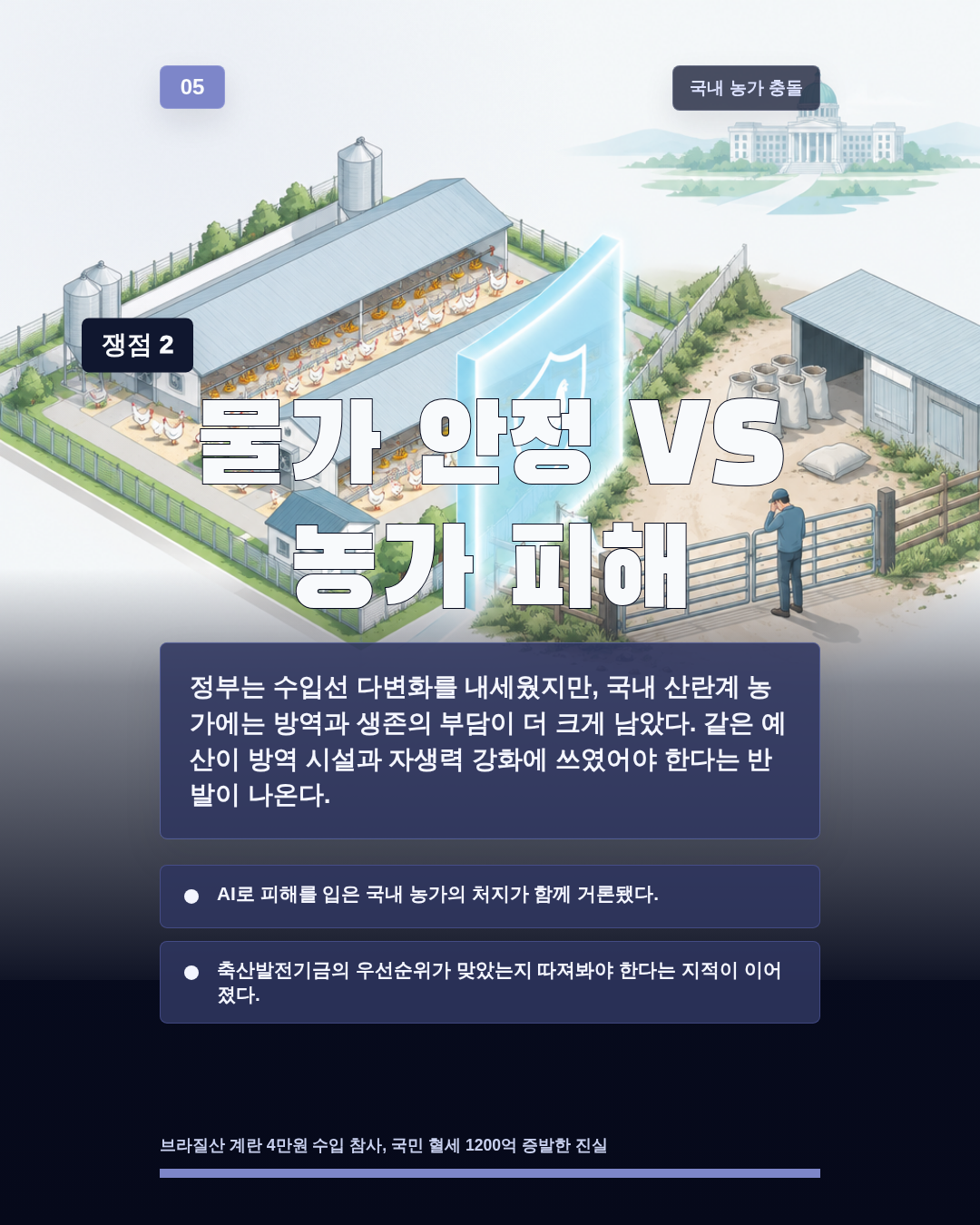 물가 안정 VS 농가 피해