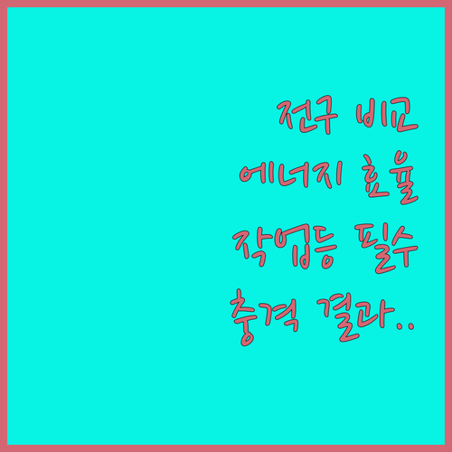 전문가용 작업등과 미니 크립톤 전구 ..