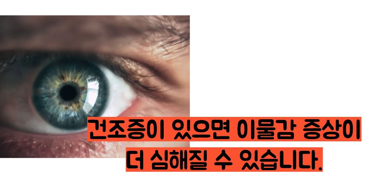눈에 이물질이 낀것 같은 증상