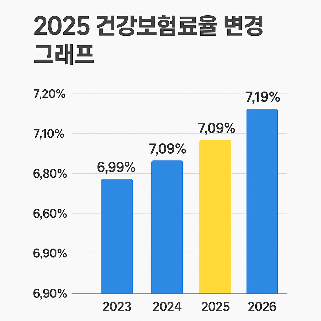 2025 건강보험료율 변경 그래프