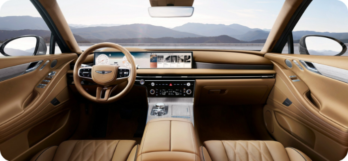 제네시스 g80 내부 이미지