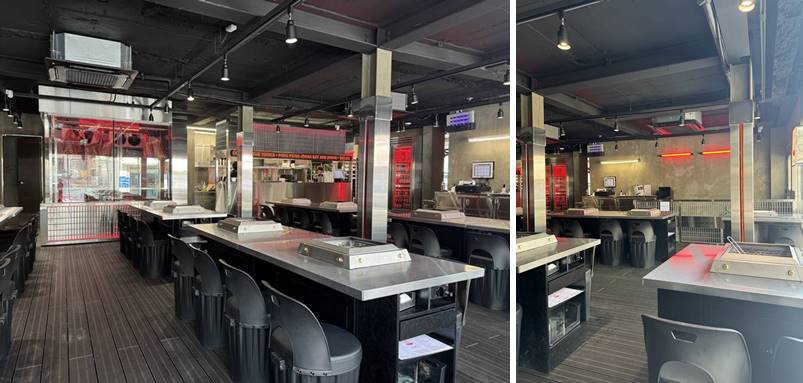 내부 입구부터 중간 자리