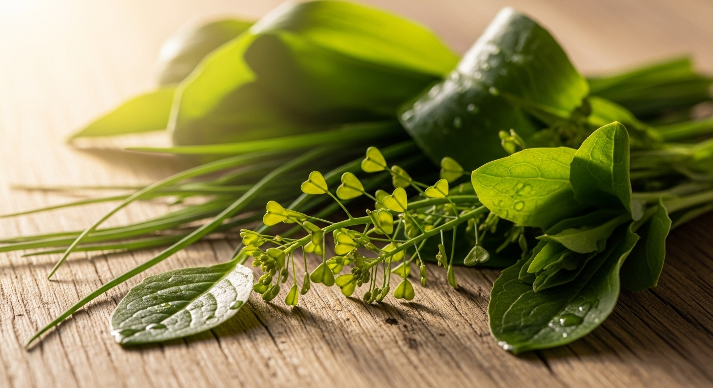 2026년 봄 환절기 면역력 강화를 위한 신선한 제철 나물과 건강한 식단 이미지