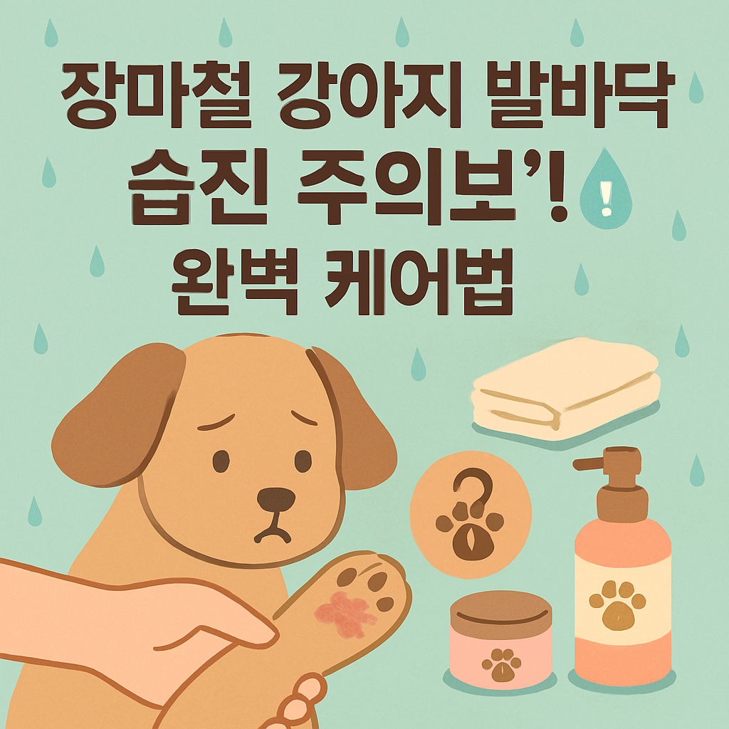 장마철 강아지 발바닥 '습진 주의보'! 완벽 케어법