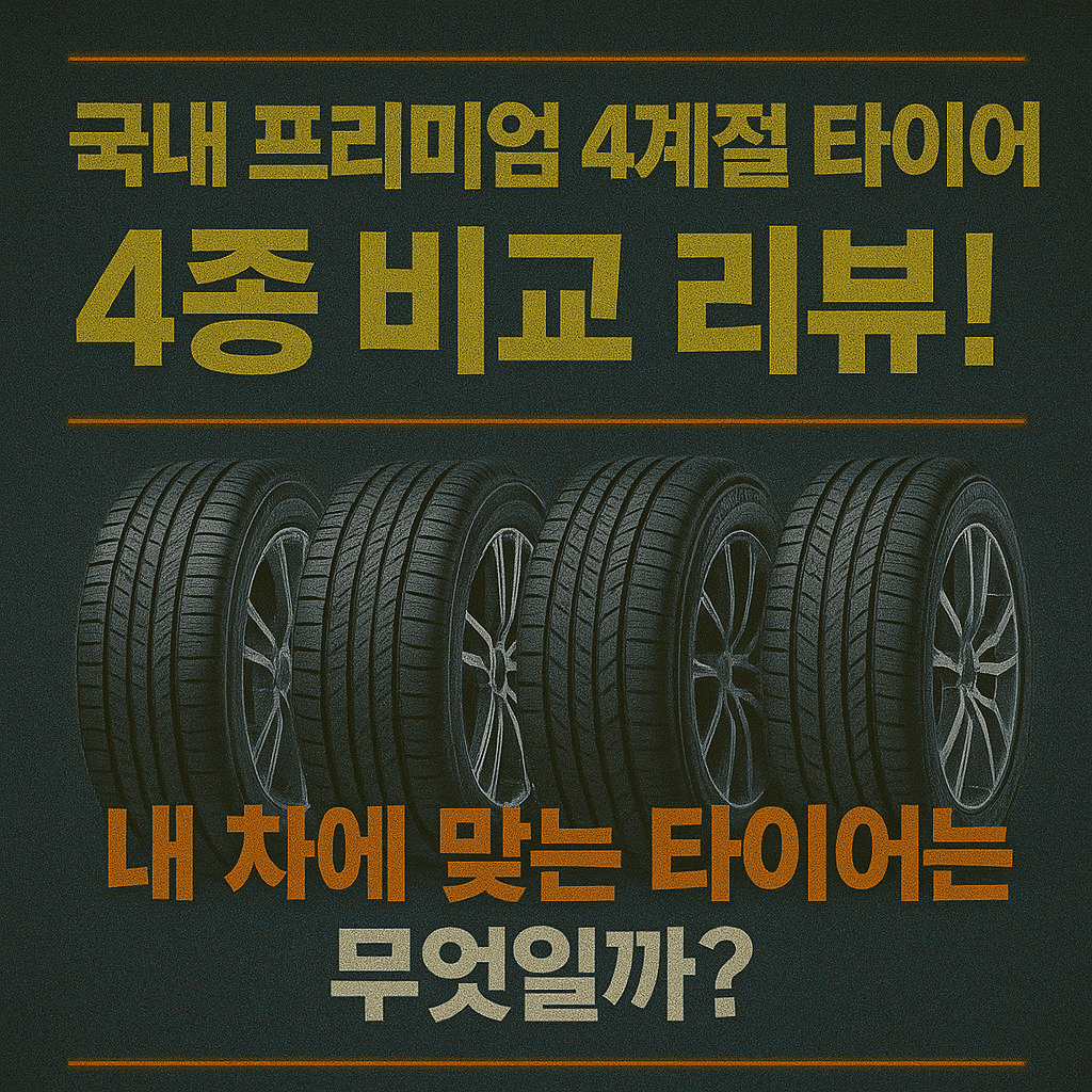 국내 프리미엄 4계절 타이어 4종 비교 리뷰! 내 차에 맞는 타이어는 무엇일까 블로그 썸네일