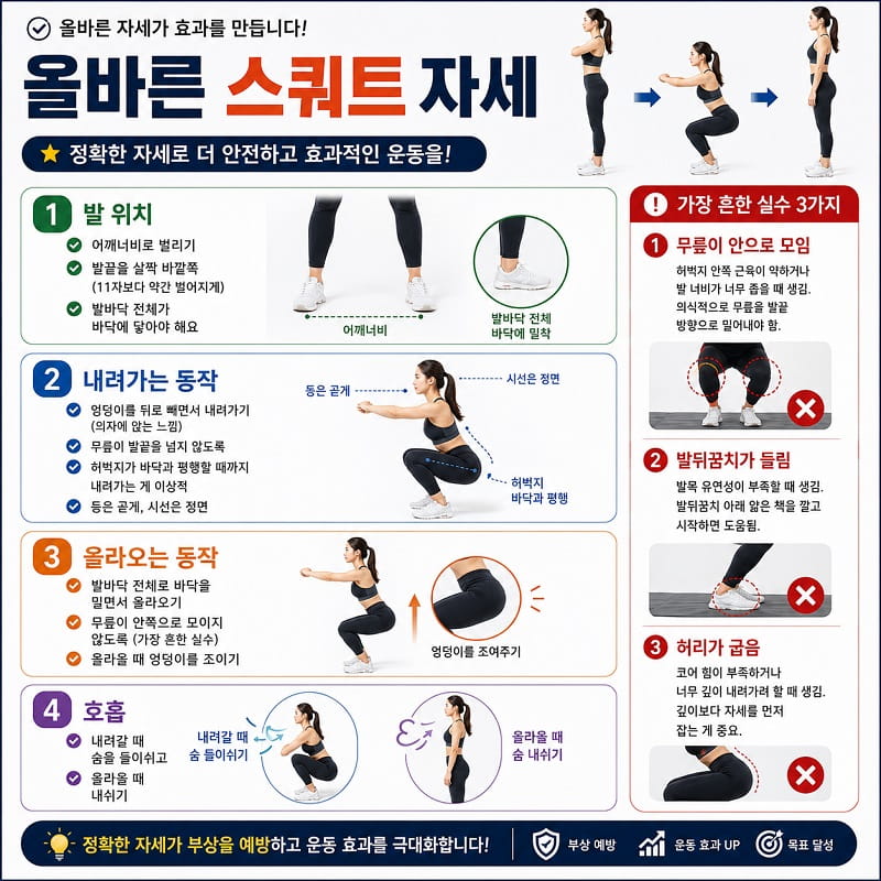 올바른 스쿼트 자세