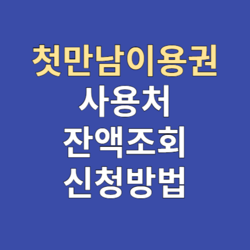 2025 첫만남이용권 신청방법 잔액조회 사용처 쿠팡 가능여부 총정리