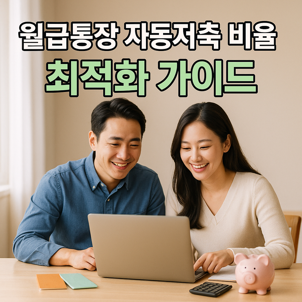 월급통장 자동저축 비율 검토