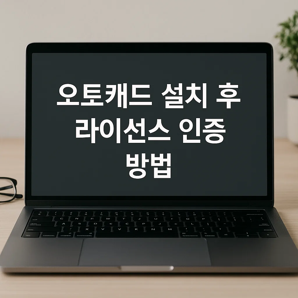 오토캐드 설치 후 라이선스 인증 방법