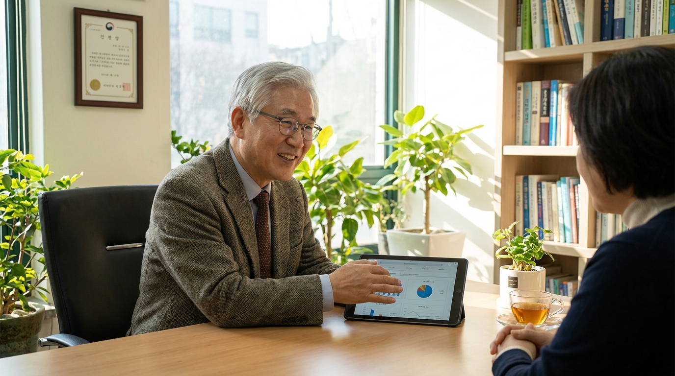로봇이 대체할 수 없는 인간적 유대감과 전문 상담 모습