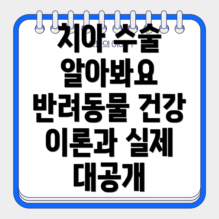 반려동물 치아 수술