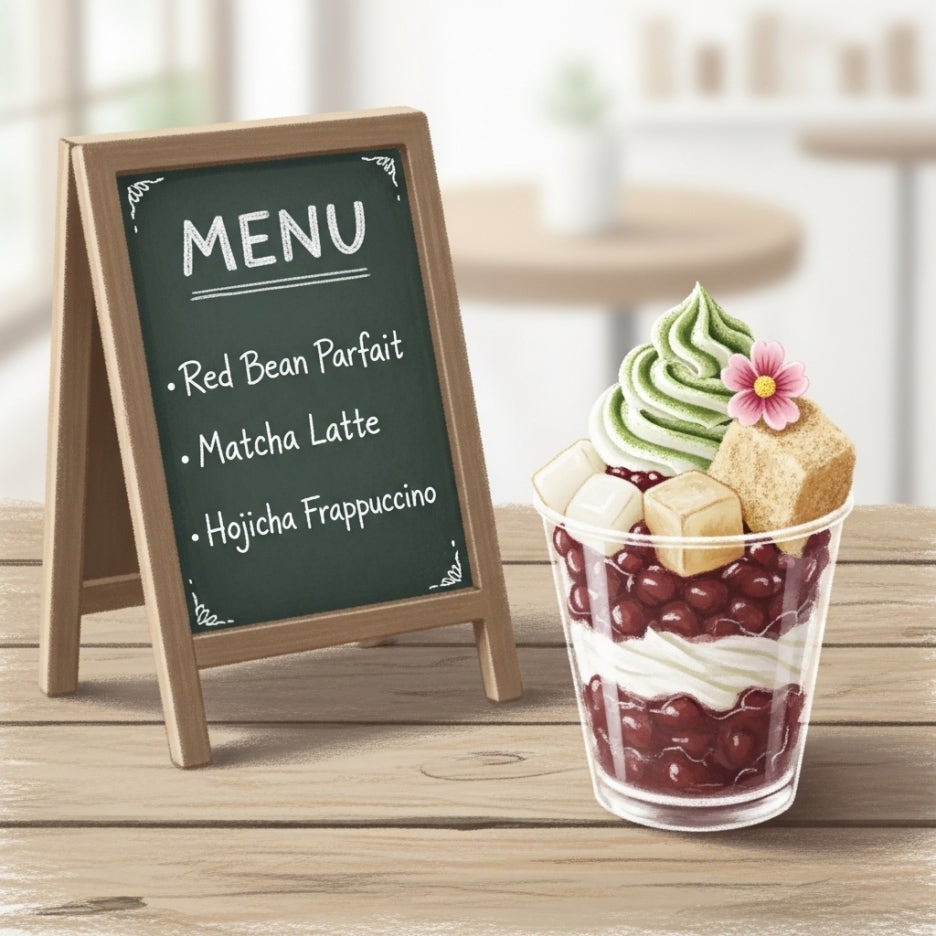 나무 테이블 위에 놓인 먹음직스러운 디저트