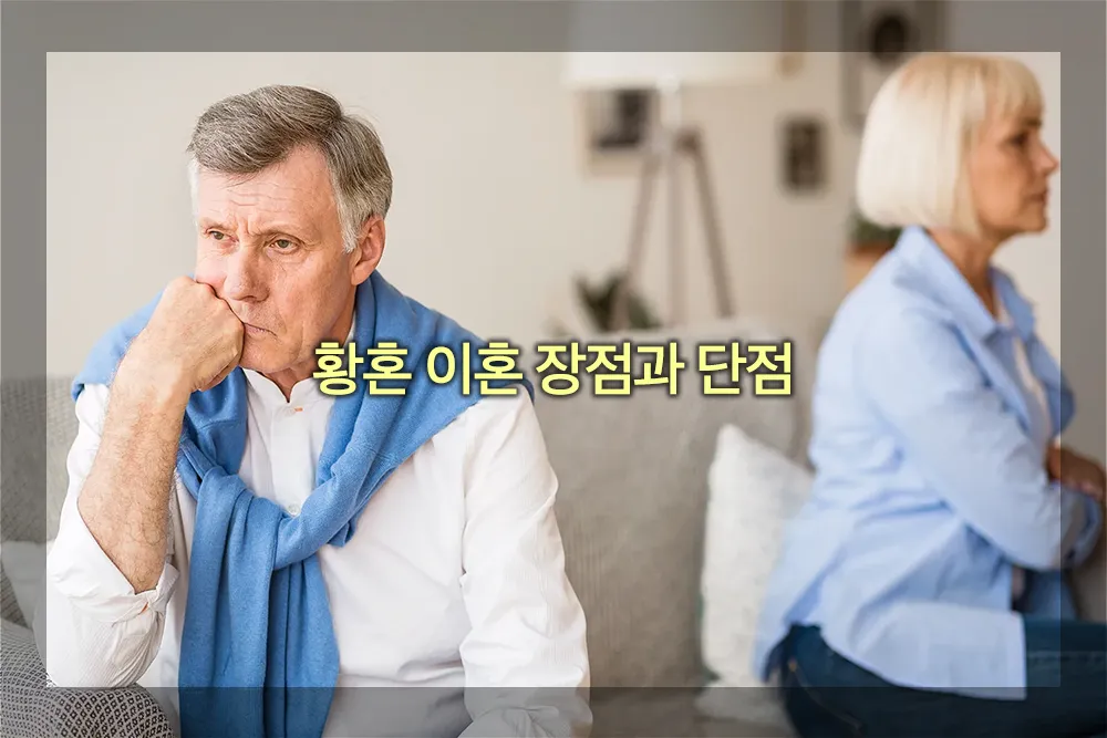 황혼 이혼 장점과 단점