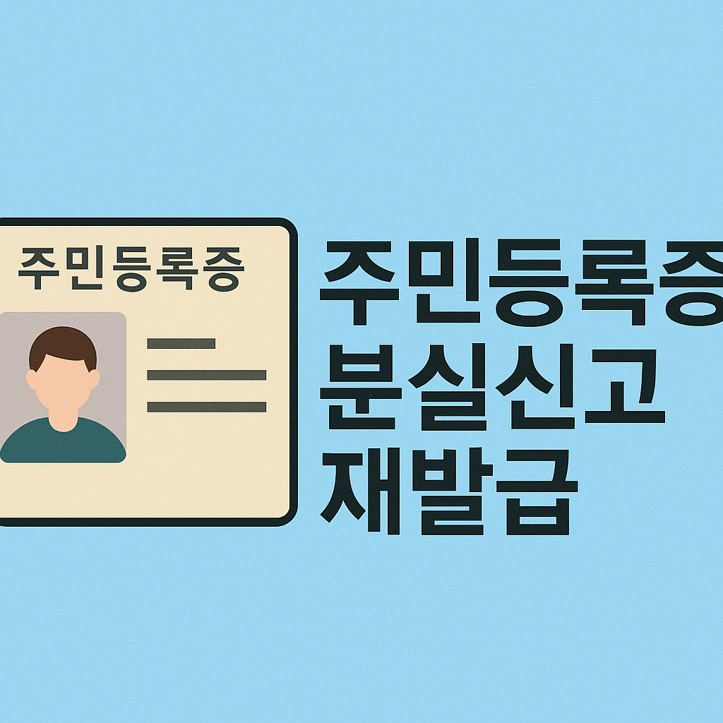 주민등록증 분실신고 및 재발급 방법 의 관련사진