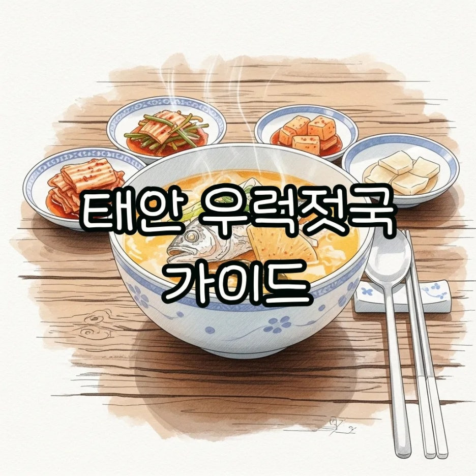 김이 모락모락 피어오르는 정갈한 우럭젓국 상차림