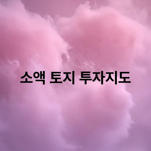 소액 토지 투자지도