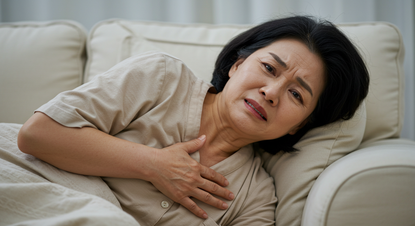 50대 여성 심근경색으로 고통 호소