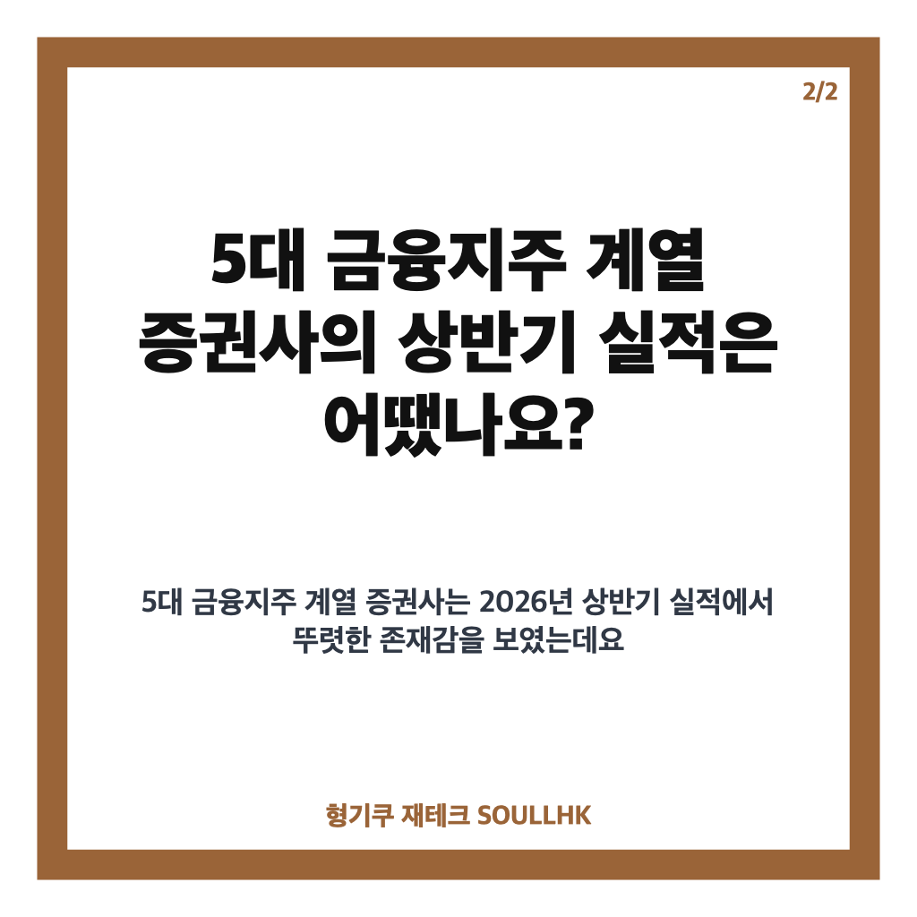 금융사 상반기 순익 최대, 증권사 활황과 이자이익 증가 배경은 카드뉴스 3