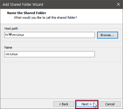 폴더 선택 후 Next