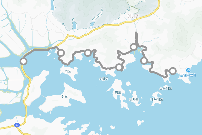 전남 고흥 명소 가볼만한곳 걷기좋은 둘레길 남파랑길 67, 68, 69코스