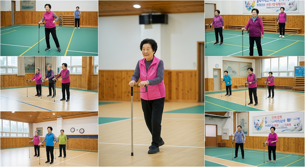 바우처 사용 가능 시설을 보여주는 콜라주 장면