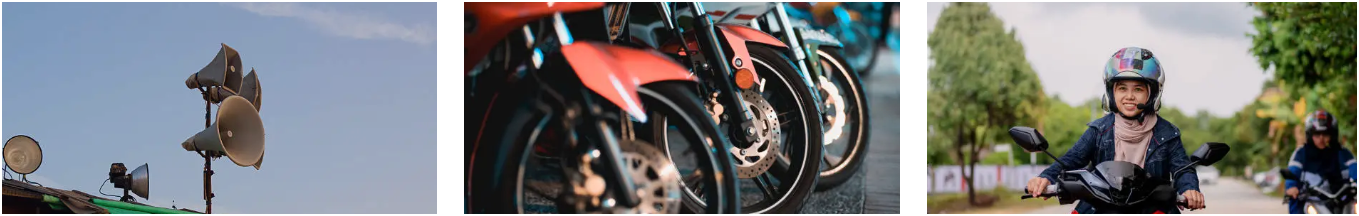 거리의 소음 문화 -오토바이경적, 합성기, 거리공연들