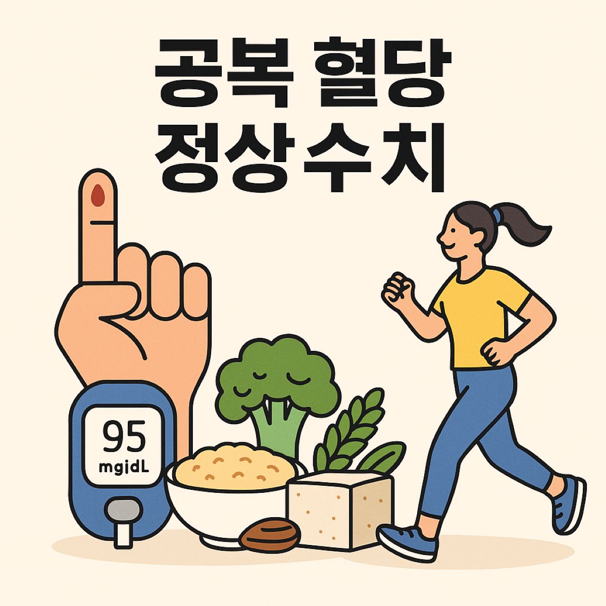 공복혈당 정상수치 이미지