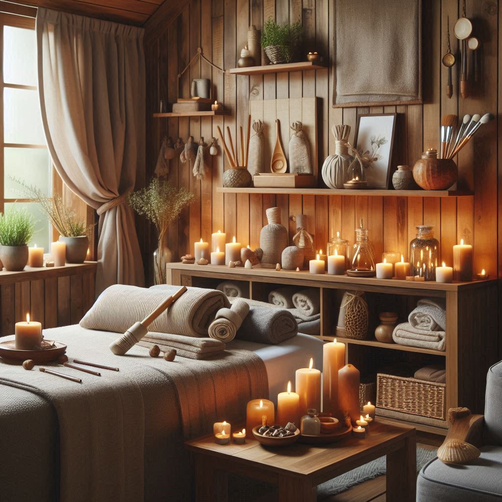 피부,체형관리 샵 배경