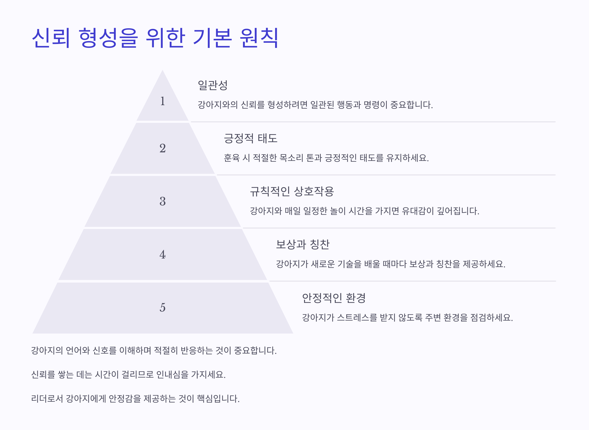 신뢰 형성을 위한 기본 원칙