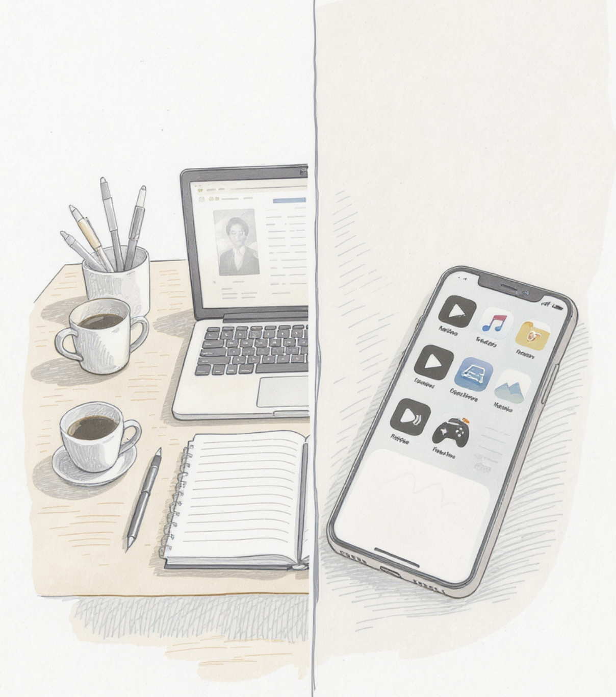 업무와 휴식의 완벽한 분리