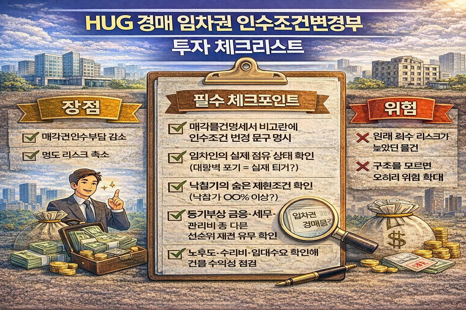 HUG 경매에서 임차권 인수조건변경부 물건을 분석할 때 반드시 확인해야 할 핵심 체크리스트