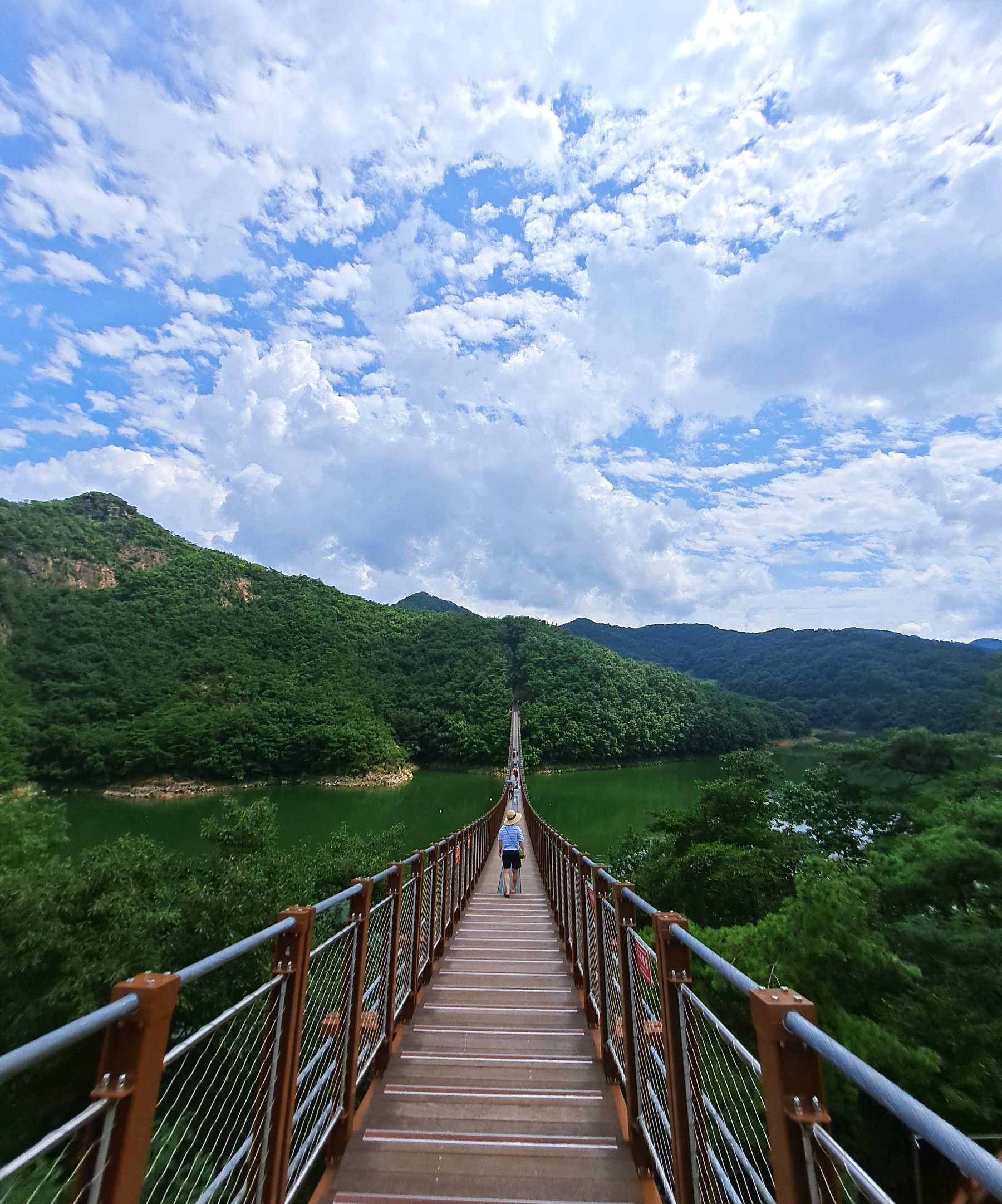 옥순봉 출렁다리 흔들흔들