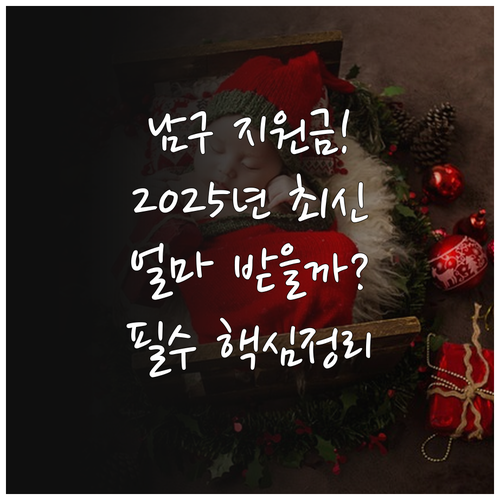 2025 광주 남구 출생축하금 지원대..