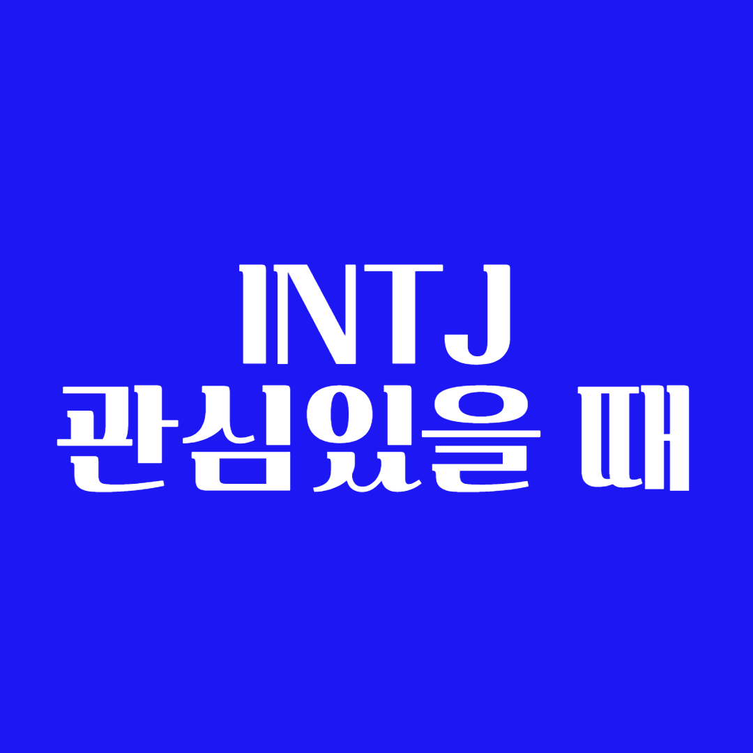 intj의 연애 플러팅 특징 남자 관심 반응