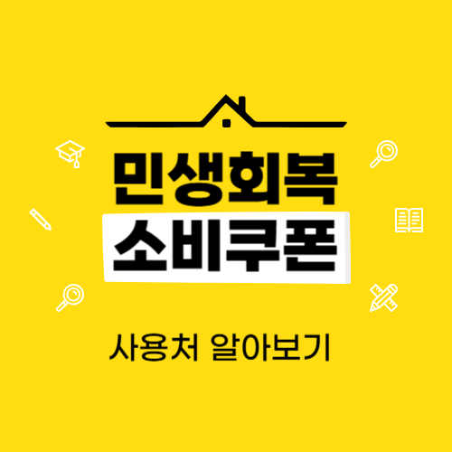 민생회복지원금(민생회복소비쿠폰) 사용처