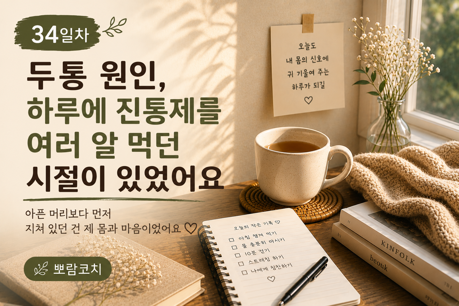 두통 원인 하루에 진통제 여러알 먹었어요