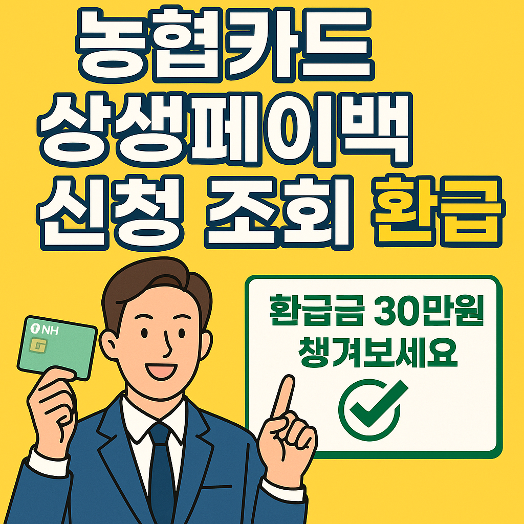 농협카드 상생페이백 신청 조회 환급 총정리