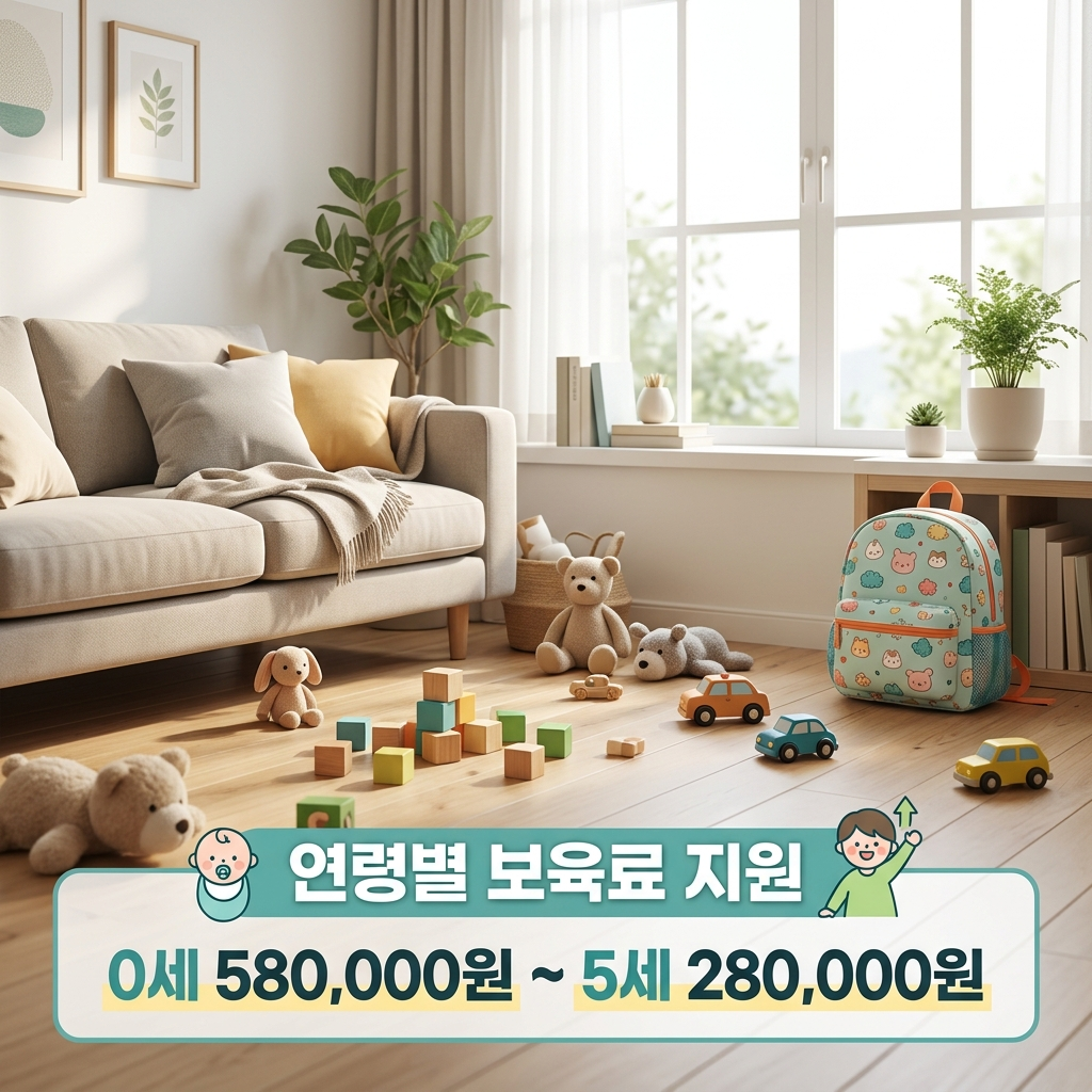 2026 연령별 월 보육료 정부지원 단가 기준표