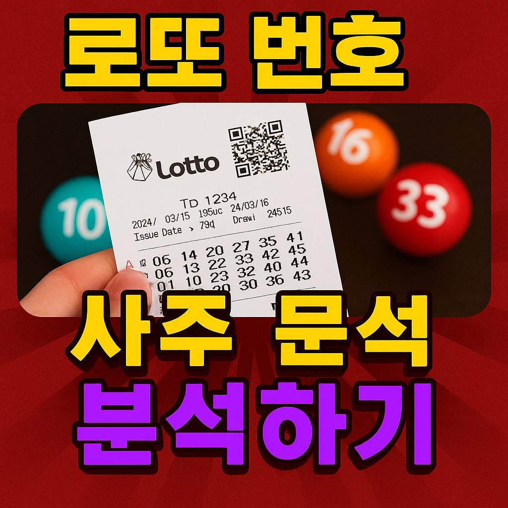 로또 번호 사주로 분석하기