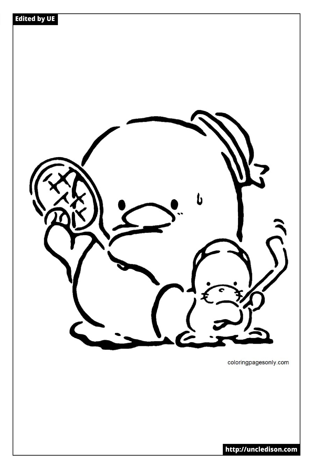 턱시도쌤 색칠공부 산리오 도안